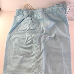 Aqua Drawstring Cotton Casual MenShorts – Comfy Everyday Essential XXL 44-46